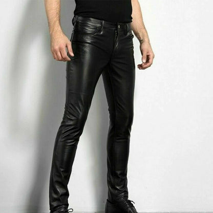 Andrei - Pantalon en Cuir Stylé Pour Homme Coupe Confortable