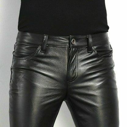 Andrei - Pantalon en Cuir Stylé Pour Homme Coupe Confortable